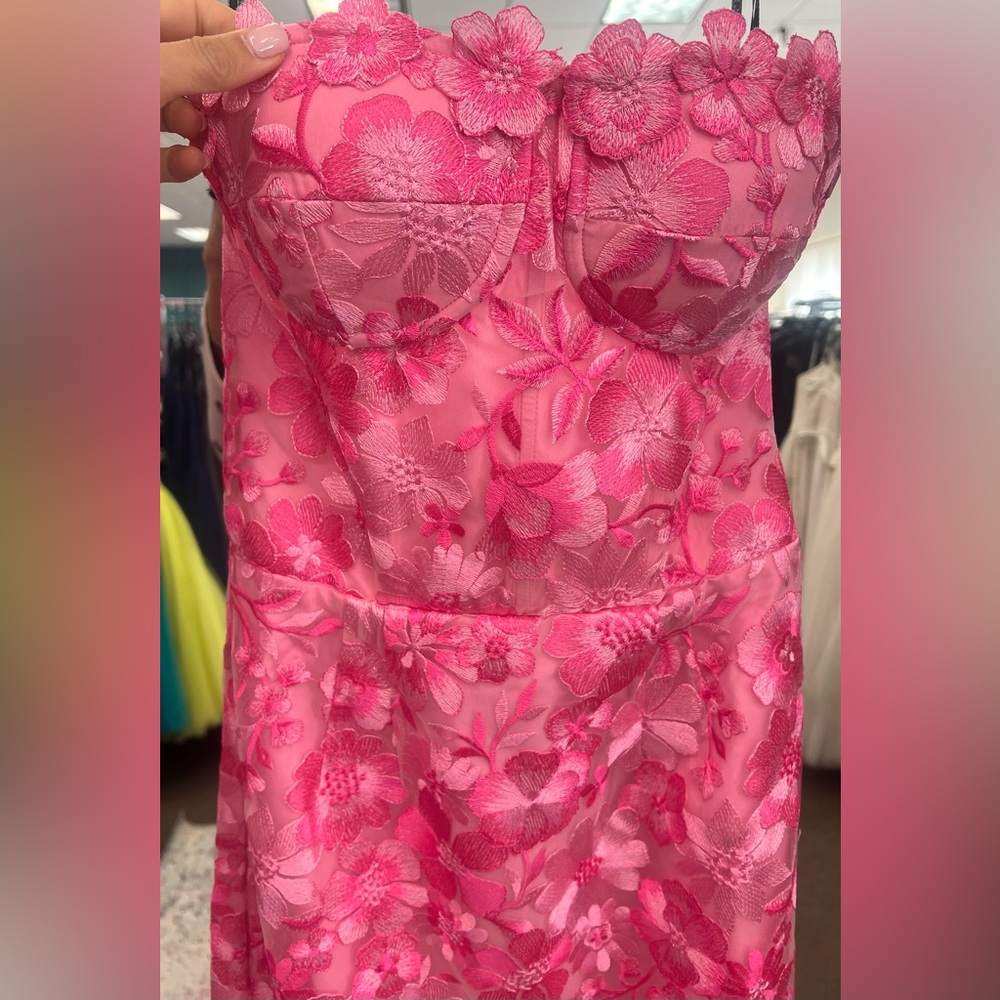 Zac Posen Pink Floral Midi Dress - Picture 9 of 9